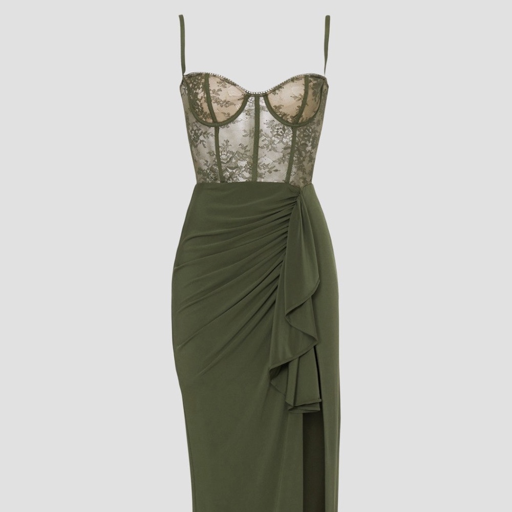 Katie May Olive Green Willow Gown, XL - Picture 1 of 16